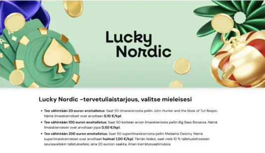 Lucky Nordic tervetuliaistarjous