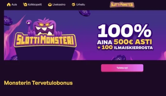 Slotti Monsteri tervetuliaisbonus