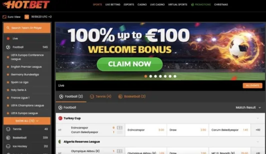 HotBet Casino vedonlyönti