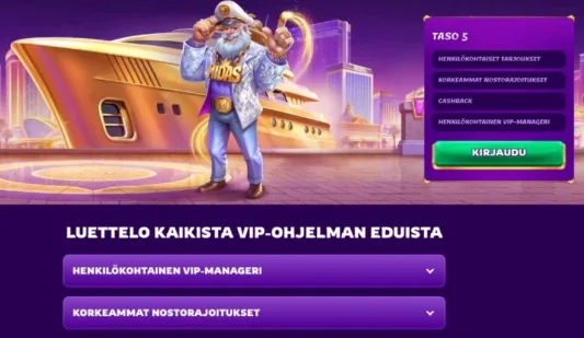 Midasluck VIP-ohjelma