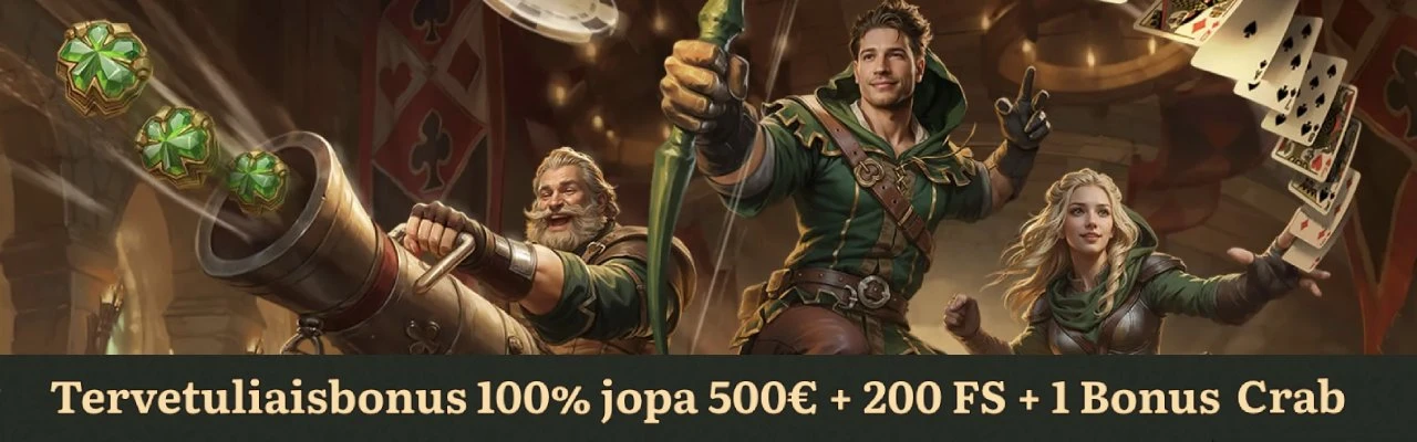 Wild Robin Casino uuden pelaajan bonus