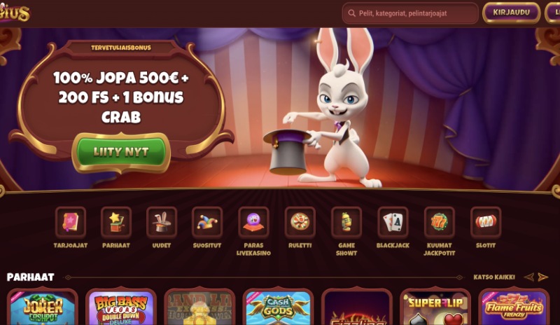 Magius Casino etusivu