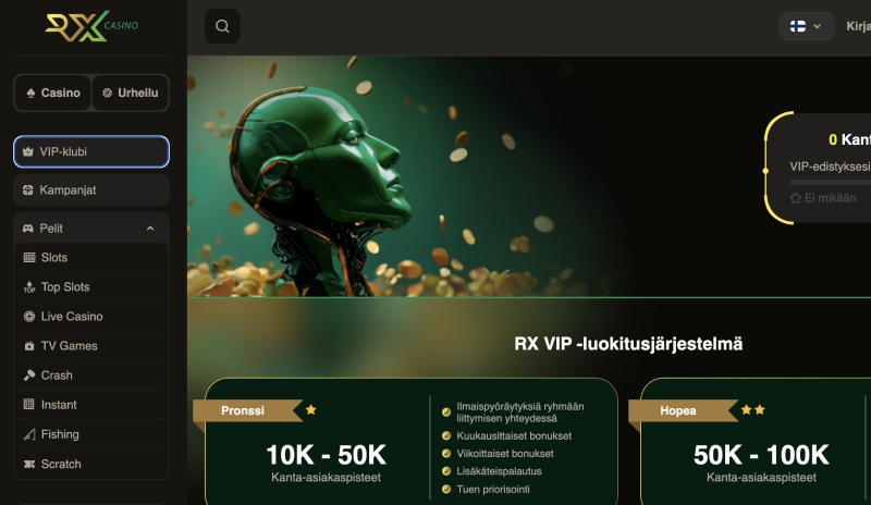 RX Casino VIP-ohjelma